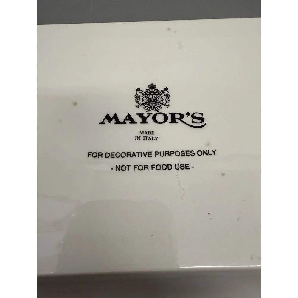 Mayor's Italian Porcelain Tray Parrot Themed‎ Tropical Birds #36
